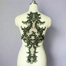 Fashion High-Grade Black Lace Flower Dress Lace Patch Shape Unique Lace Flow