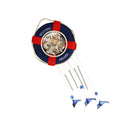 Wall Door Nautical Red & Blue Life Buoy Ring Shell Plaque Wind-bell Decor