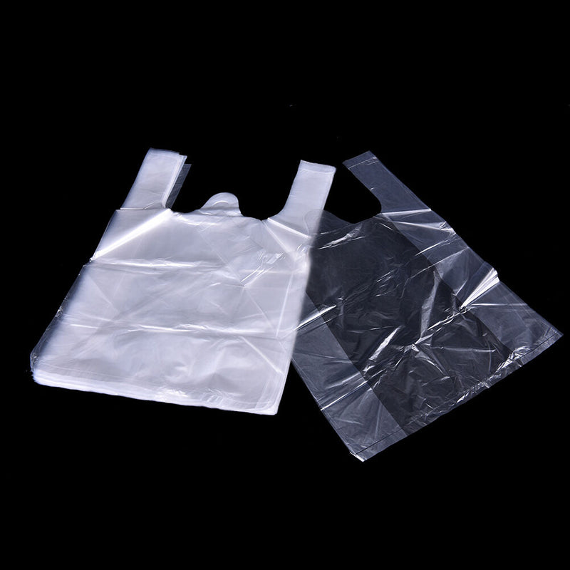 55 24*32cm Plastic T-Shirt Retail Shopping Supermarket Bags Handles Packaging Hn