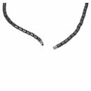 Black Hematite Gem Beads Oval Pendant Necklace 1.4x0.9" HOT A6X5
