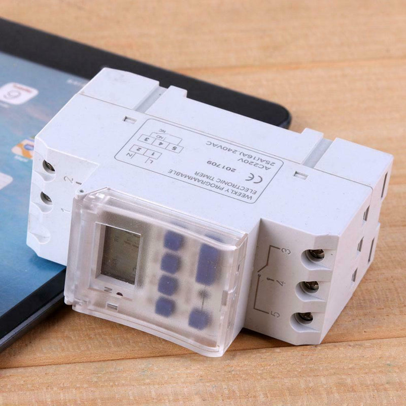 220VAC 16A Din Rail Digital Programmable Timer Switch Relay Timer Control A