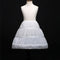 White Children Petticoat A-Line 3 Hoops One Layer Kids Crinoline Lace Trim  Y5U1