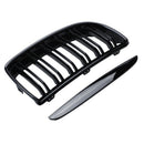 Double Slat Sport Kidney Grille Grill Black for BMW E90 E91 2005-2008