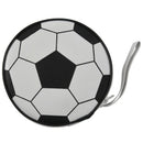 Football Ptint Zippered 24 Pcs CD DVD Round Wallet bag Black White A9A6