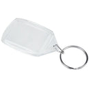 50x Clear Acrylic Plastic Blank Keyrings Insert Passport Photo Keychain Key
