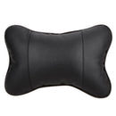 Travel Car Auto Seat Head Neck Rest Leather Cushion Pad HeadRest Bone Pillow