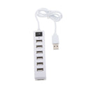 7-Port USB 2.0 Hub With High  Adapter ON/OFF Switches For Laptop/PC