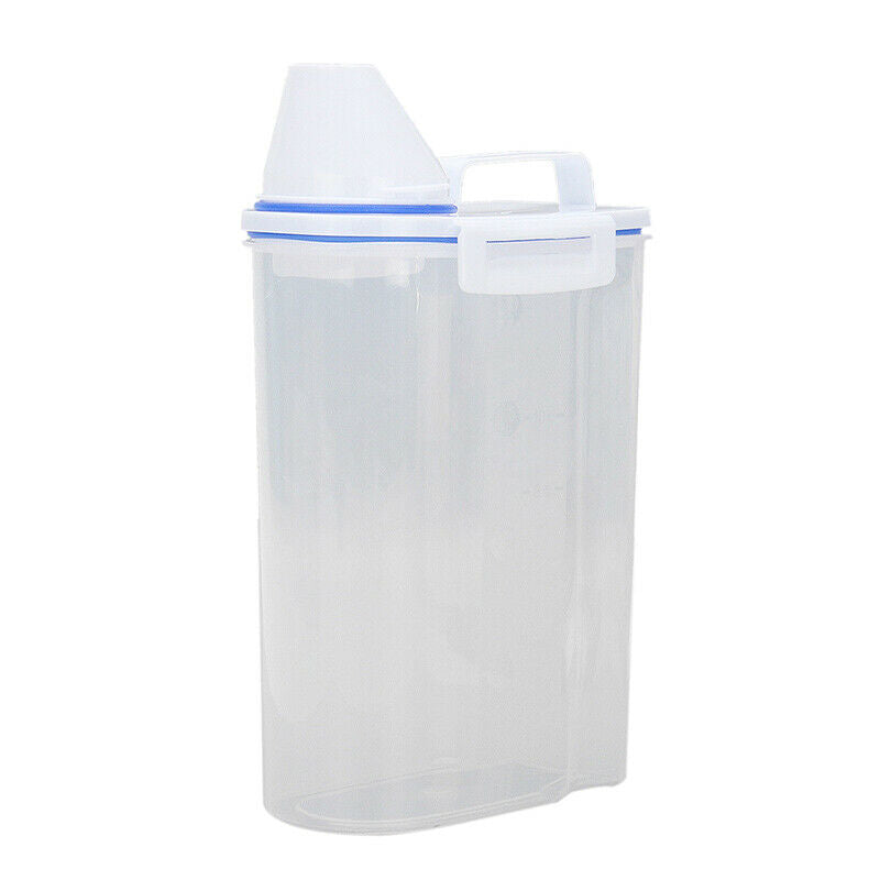 2kg Food Storage Container Dry Food Dispenser Box 180ml Cup H9Q2
