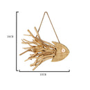 Mediterranean Nautical Wall Decor HANGING FISHING BEACH WOOD FISH ORNAMENT