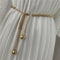 New Metal Dress Belt Women Waistband Chain Fashion:0J Kw
