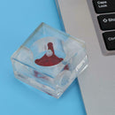 G1/4 Square 3 Impeller Flow Meter Indicator for PC Water Cooling(Red)