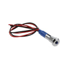 12V 6mm LED Dash Panel Indicator Warning Light for Motorcycle Red and Blue