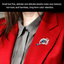 Fashion Angel Tears Eyelash Brooch Unisex Lapel Shirts Badges Ornaments (A) A