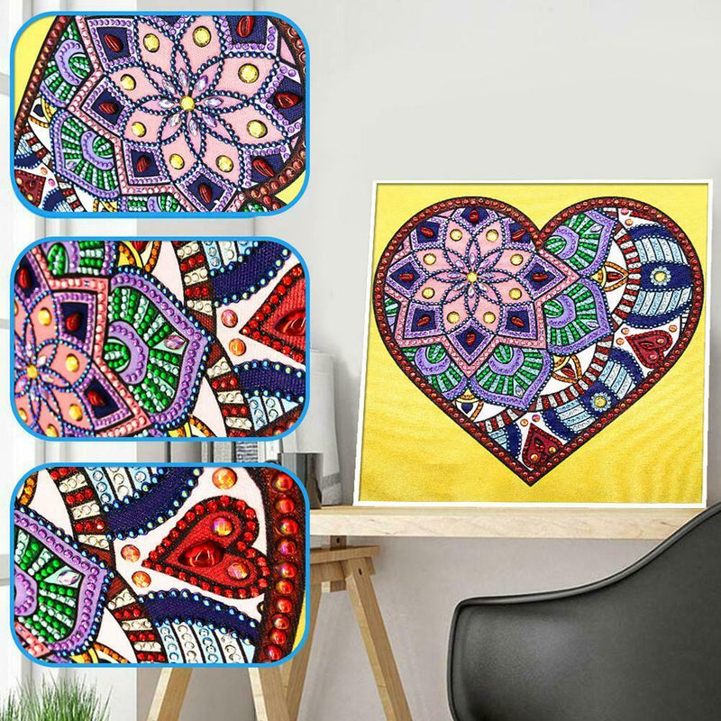 5D DIY Special Shaped Diamond Painting Heart Cross Stitch Mosaic Craft Kits
