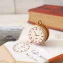 Hot Wooden Rubber Stamp Seal Classic Alarm Clock For Diary Scrapbook Decor BX