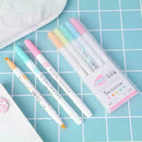 5 Pcs/set Colorful Double Head Highlighters Markers Fluorescent Pen Station G6P3