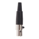 Mini 4 Pin XLR Female Cable Connector, for Pro Microphones, Black and Sliver