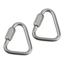 2x Outdoor Triangle Screw Locking Carabiner for Rock Climbing Mountaineering
