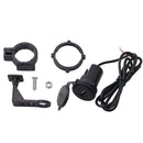 12V Black Motorcycle Mobile Phone USB Charger Power Adaptor Socket Waterproof