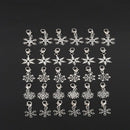 30 Christmas Snowflake Clip On Charm Fit Chain Bracelet