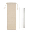 Stainless Steel Straws with Cleaning Brush Reusable Drinking Straws 265mm L