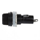 AC 15A 125V Screw Cap Panel Mounted 5 x 20mm Fuse Holder Black 5 Pcs