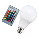 2pcs B22 RGB Bulb Remote Color LED Light Bulb Color Changing Light Bulbs 10W