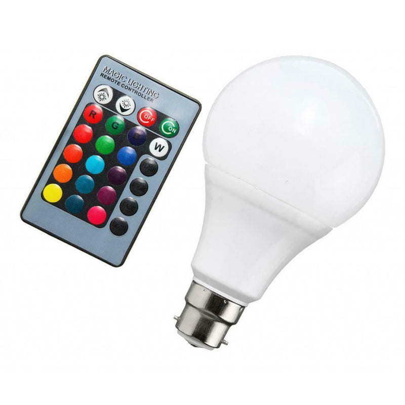 2pcs B22 RGB Bulb Remote Color LED Light Bulb Color Changing Light Bulbs 10W