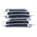 1 Pair Chrome Car Bonnet Air Intake Flow Side Fender Vent Hood Scoop Door Cover