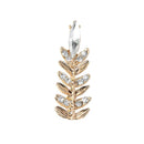 5 Pieces Diamante Branch Leaf Sew-on Rhinestone Buttons Flatback Embellishment