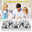 5pcs Manicure Tool Acrylic Powder Liquid Cup Storage Box Stainless Steel Durable