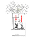 Acrylic Fish Bowl Plant Aquarium Fish Tank Home Office Ornament White