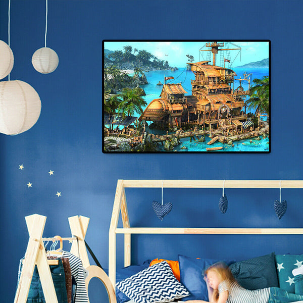 1000pcs DIY Pirate Home Jigsaw Puzzle Children Adults Assembling Picture