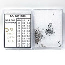 Chronograph Watch Pusher Button C-clip E Clip Circlip Ring 90PCS of 9 Sizes