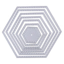 7PCS Hexagon spiral Cutting Dies Stencil Scrapbooking Embossing Paper DIY Card