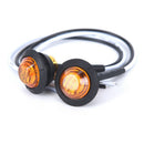 Amber 10Pcs Mini 12 / 24V 1'' Round LED Button Side Marker Lights Car Trail BX