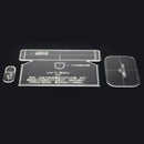 3Pcs Unisex Wallet Handbag Template Clear Acrylic Leather Pattern DIY Craft
