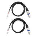 2pcs Phono RCA to XLR Adapter Plug Microphone Audio Converter Cable