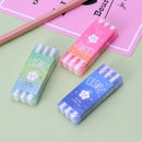 Cute Rubber Colored Stripe Pencil Erasers Star Jelly For Kids School Supplies