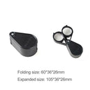 10X 30mm Double Open Folding Portable Jewelry Optical Glass Loupe Magnifier