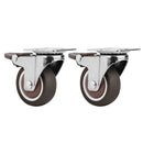 2pcs 2 inch Casters TPE Wheel Quiet Wear-resistant Office Furniture Wheels