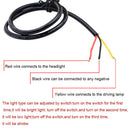 Hi-LO LED Halo Projector Motorcycle Headlight Angel Eye