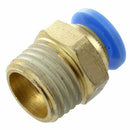 3 Pcs PT 1/4" Male Thread to 6mm Put in Fitting Dual Way Pneumatic Adapter K2K3