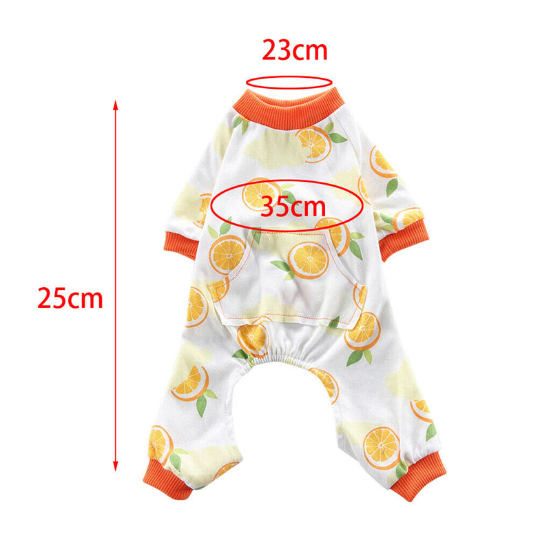 Pet Pajamas Comfort Pet Puppy Clothes Apparel For Small Dog Puppies Orange-S