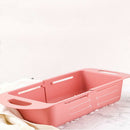 Adjustable Sink Dish Drying Rack Kitchen Organizer Plastic Sink Drain Baske