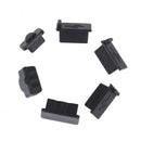 6pcs Black Silicone Dust Plugs Set FOR PS5 USB HDMI Interface Cover Dustproo Hn