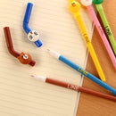 Creative cute straw Design Pen Cartoon black pencil Office 0.5 School needl K3Y4