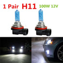 2* H11 12V 100W Xenon White 6000k Halogen Blue Car Head Light Lamp Globes Bulbs