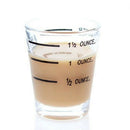 Glass Mug 1.5oz for Cofee Beer Water Milk with Graduation Clear