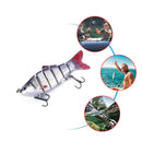 Solid Hook Fishing Lure Wobblers 6 Segment Swimbait Crankbait Hard Bait Tackle